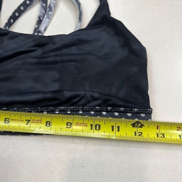 Lululemon Sports Bra Women's Size 4 Black Polka Dot Criss Cross Back  Gym Yoga - Picture 4 of 4
